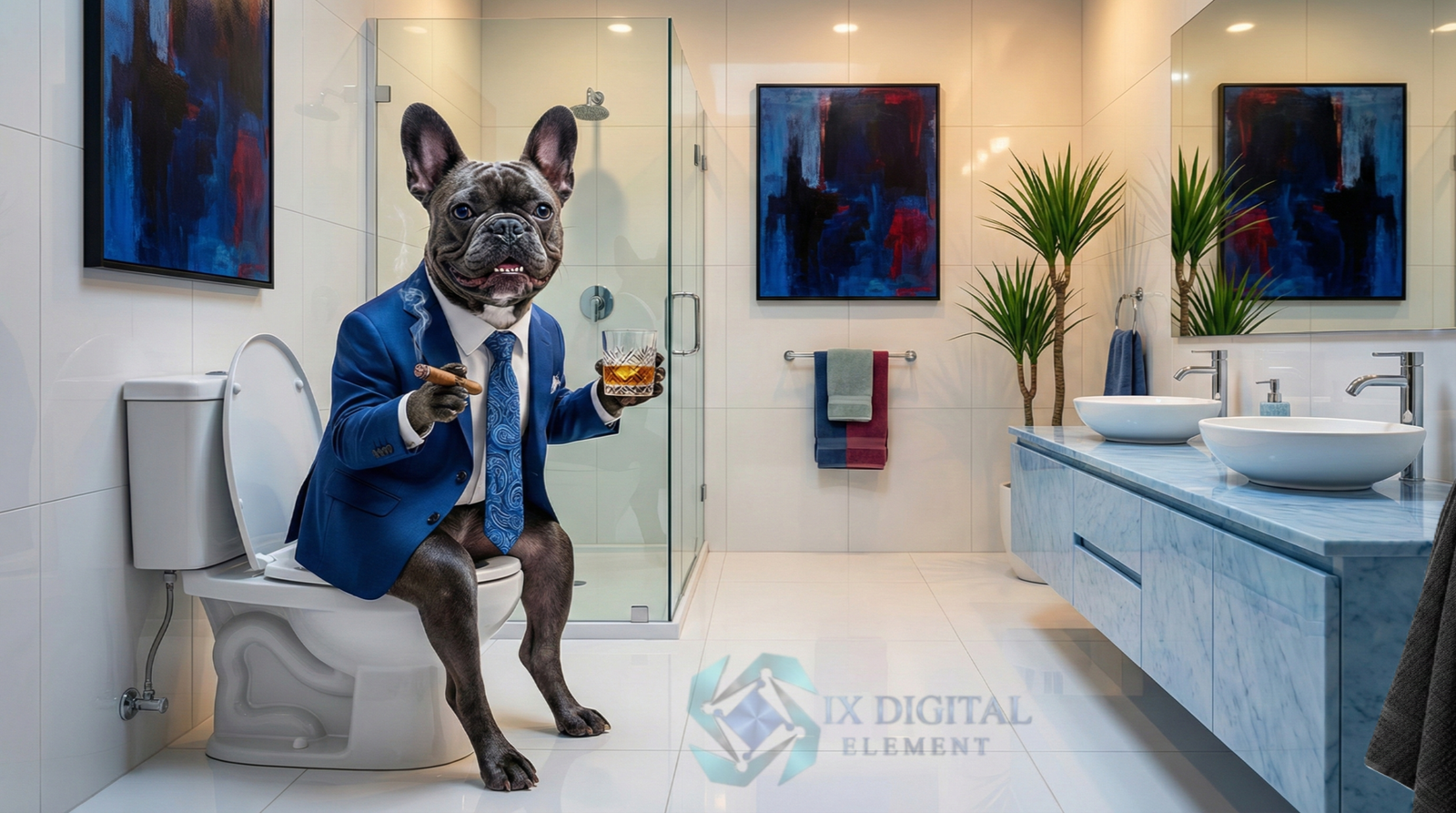 Where Dog Brilliance Happens-Pascal, French Bulldog — "The Blue Standard" - Image 2