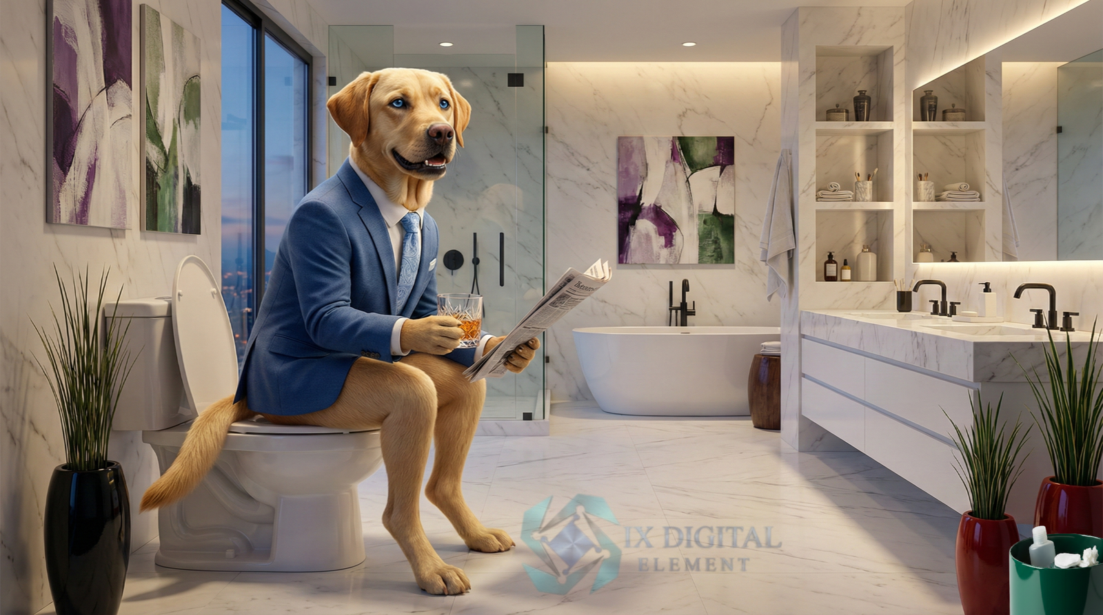 Where Dog Brilliance Happens-Goldwin, Golden Retriever — "The Morning Chronicle" - Image 2
