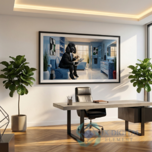 Were Dog Brilliance Happens-Bartholomew Poodle anthropomorphic pet luxury fine art print, archival giclée, Ninth Digital Element