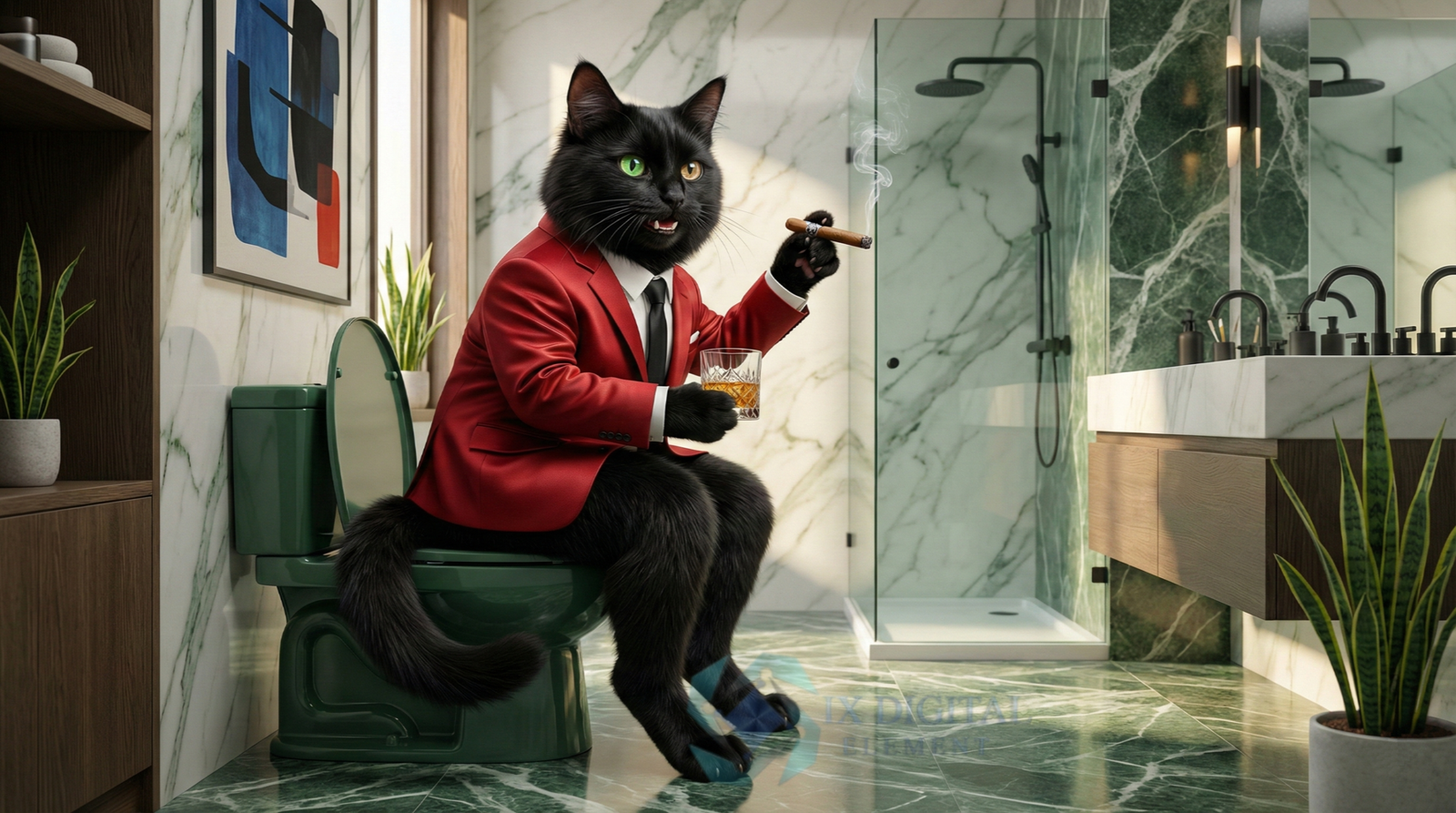 Where Cat Brilliance Happens — Titus, Turkish Angora — "The Scarlet Standard" - Image 2