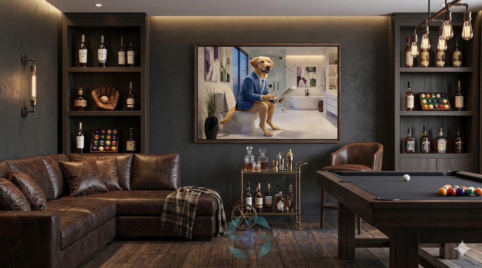 Where Dog Brilliance Happens-Goldwin, Golden Retriever — "The Morning Chronicle"
